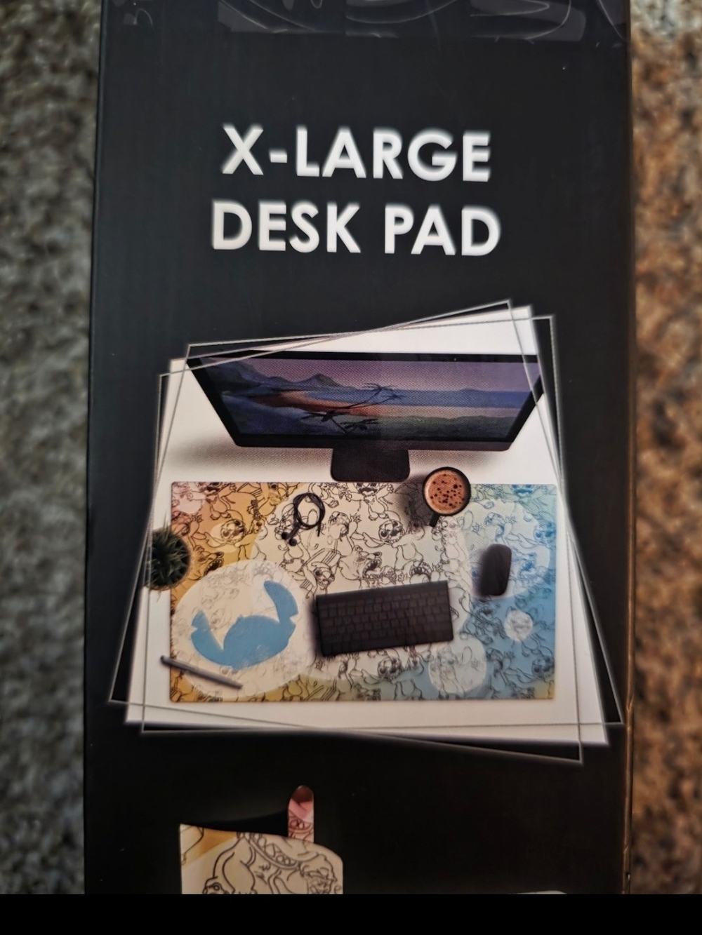 X-Large Black Desk Pad - Universal Tablet & Accessory Surface